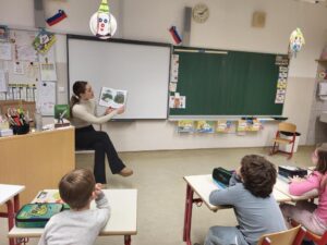 Predstavitev knjige učencem v razredu